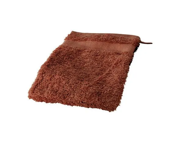 Cotonea Cotonea Bio Frottier-Waschhandschuh, Ziegel (rot), – Produktbild 2 von 3