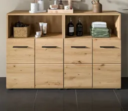Inn.Furn Badkommode Cover (Spar-Set, 2x Kommode in Eiche Artisan, 120 x 80 cm), einzeln oder als Doppelkommode – Produktbild 1 von 1