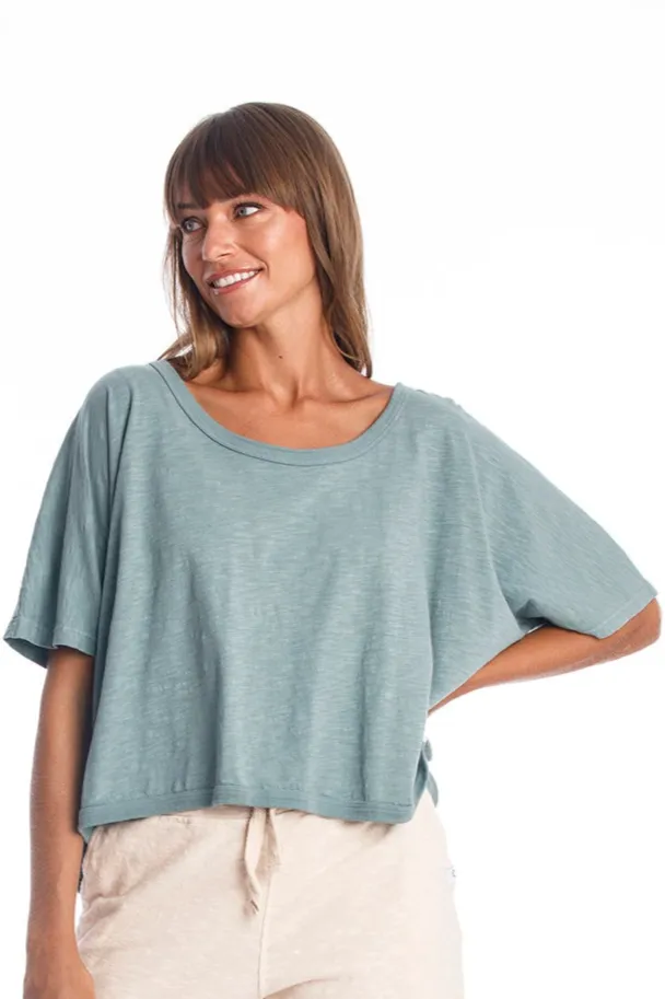 RAVENS VIEW IBIZA RAVENS VIEW IBIZA Damen vegan Top Square Chinois Grün, Hellgrün, – Produktbild 2 von 2