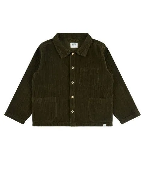 MATONA Matona Kastig geschnittenes Hemd aus Cord für Kinder / Boxy Corduroy Jacket, Moss, – Produktbild 4 von 4