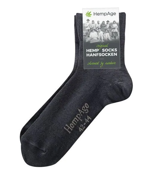 HempAge HempAge Klassische 90% Hanfsocke, Black (schwarz), – Produktbild 1 von 1