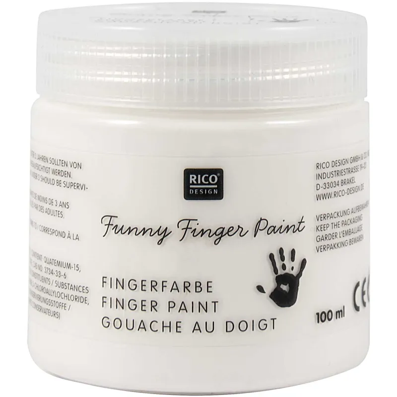 Rico Design Rico Design Fingerfarbe 100ml Weiß, Weiß, – Produktbild 1 von 1