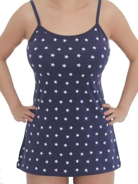 Leela Cotton Leela Cotton Damen Spaghetti Top 7 Farben Bio-Baumwolle, Dunkelblau, – Produktbild 1 von 1