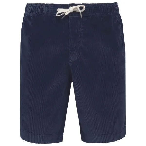 Kultgut Kultgut Relax Cord Shorts / 100% Biobaumwolle - leicht elastisch, Dunkelblau, – Produktbild 1 von 4