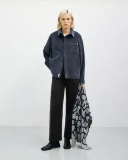 Rotholz Rotholz Damen vegan Hemd Aus Cord Aschblau – Produktbild 1 von 1