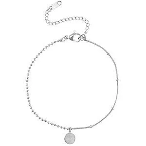 ELEKTROPULLI Feines Coin Armband in ca. 22 cm x 9mm (inkl. 6cm Verlängerungskette) von Elektropulli, Silber, – Produktbild 1 von 1