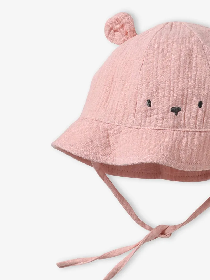 Vertbaudet Mädchen Baby Sonnenhut mit Ohren, Rosa, – Produktbild 2 von 2