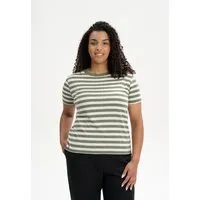 MELA T-Shirt Style KHIRA Stripes | von MELA | Fairtrade & GOTS zertifiziert, Thymian gestreift, – Produktbild 1 von 1