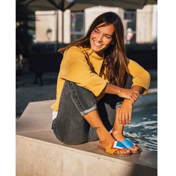 Fünve Fünve Vegane Slides mit Fußbett | Damen, Sky (blau), – Produktbild 4 von 4