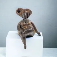 Moogoo Creative Africa Moogoo Creative Africa Bronze-Skulptur "Bobaraba Yolanda" Unikate by Hamidou | handgemacht, Braun, – Produktbild 2 von 3