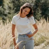 NORDLICHT NORDLICHT Rundhals T-Shirt aus Bio-Baumwolle ALVA, Weiß, – Produktbild 1 von 1