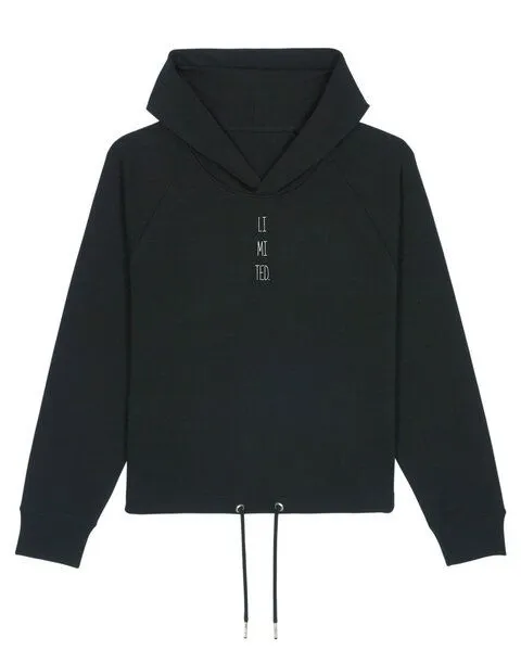 Human Family Human Family Kurzer Damen Hoodie "Invent - LIMITED", Schwarz, – Produktbild 2 von 4