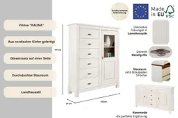 OTTO home Highboard Rauna, Vitrine, Breite 103 cm, FSC®-zertifiziertes Massivholz – Produktbild 1 von 1
