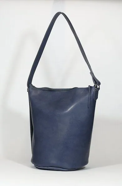 monday market monday market Ledertasche Susan, Blaugrau, – Produktbild 2 von 4