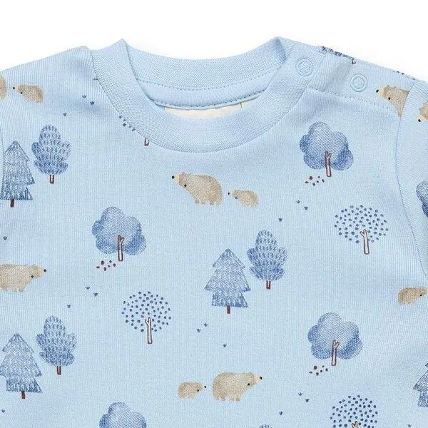 Sense Organics Sense Organics Strampler, Modell TONA, Wald-druck auf hellblau, – Produktbild 2 von 4