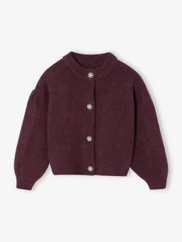 Vertbaudet Strickjacke Schmuckknöpfe Mädchen 42% Recycling-Polyester GRS-zertifiziert – Produktbild 1 von 1