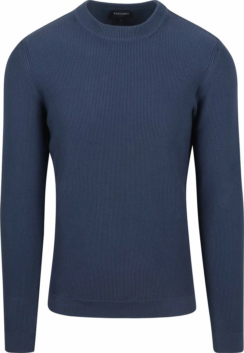 Suitable Suitable Respect Pullover Mamase Mid Blau - Größe L, Dunkelblau, – Produktbild 1 von 5