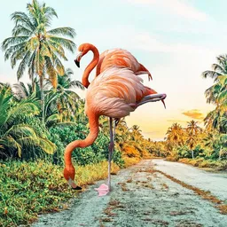 Photocircle Photocircle Poster / Leinwandbild - Flamingo Vacay – Produktbild 1 von 1
