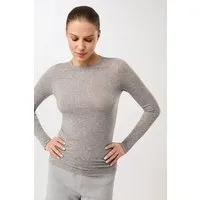 mandala Mandala Crew Neck Wool Mix, Grey-melange (grau), – Produktbild 1 von 1