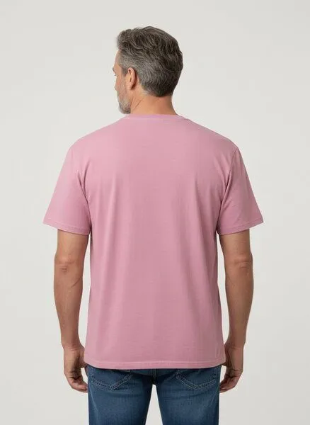 UNIPOLAR UNIPOLAR Basic T-Shirt Modell: Crafton Vintage, G. dyed bubble pink (rosa), – Produktbild 2 von 2