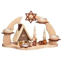 Zeidler Erzgebirge Zeidler Erzgebirge Zeidler Adventsbogen mit Rauchhaus und Weihnachtsmann aus dem Erzgebirge – Produktbild 1 von 1