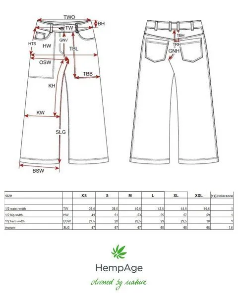 HempAge HempAge Culotte Hose Hanf/Biobaumwolle, Nature (natur), – Produktbild 3 von 4