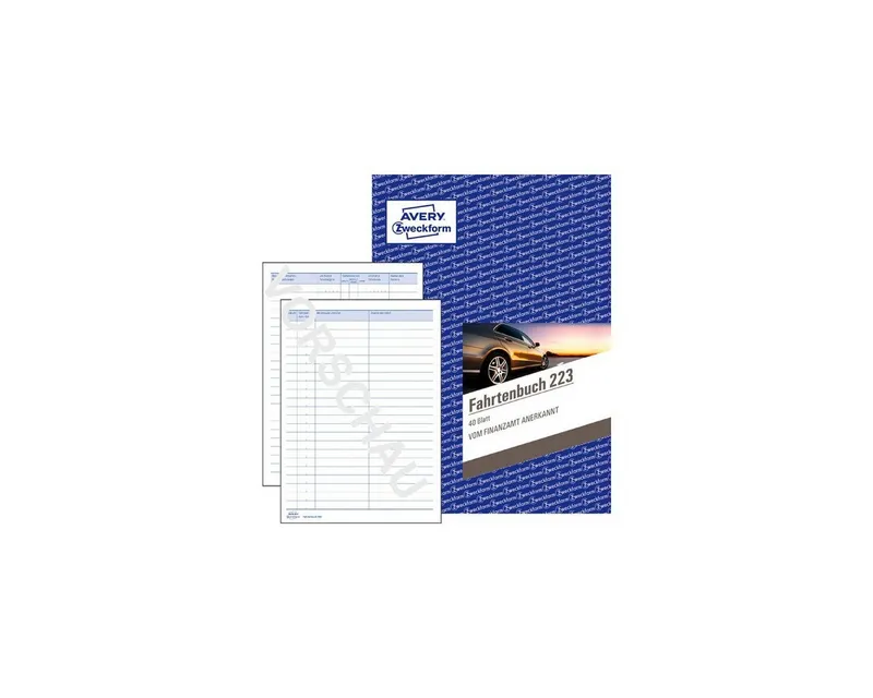 Avery Zweckform Avery Zweckform Formularbuch '223' Fahrtenbuch ECF, DIN A5 – Produktbild 4 von 4