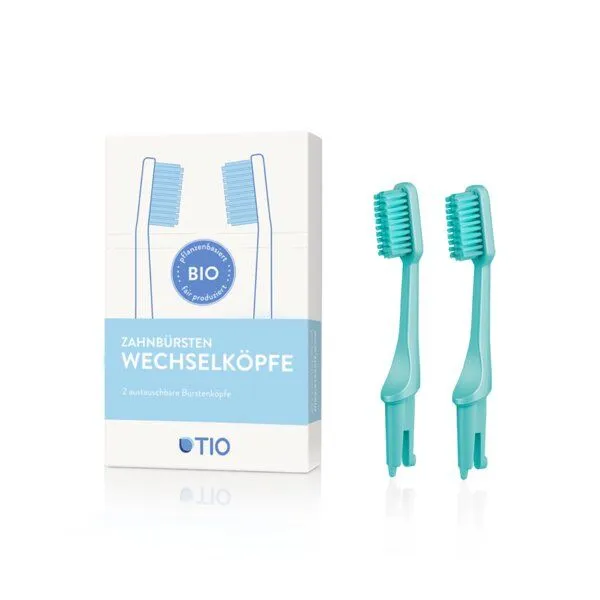 Tio Tio Zahnbürsten Wechselköpfe - 2er Pack - Soft, Lagune, – Produktbild 1 von 1