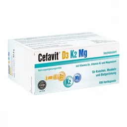 Cefavit Cefavit D3 K2 Mg 2.000 I.E. Hartkapseln – Produktbild 1 von 1