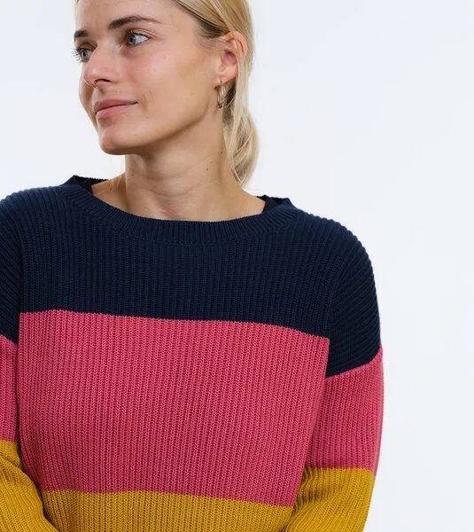 Gary Mash GARY MASH Strickpullover Peyla aus Biobaumwolle, Streifen beere (mehrfarbig), – Produktbild 2 von 4