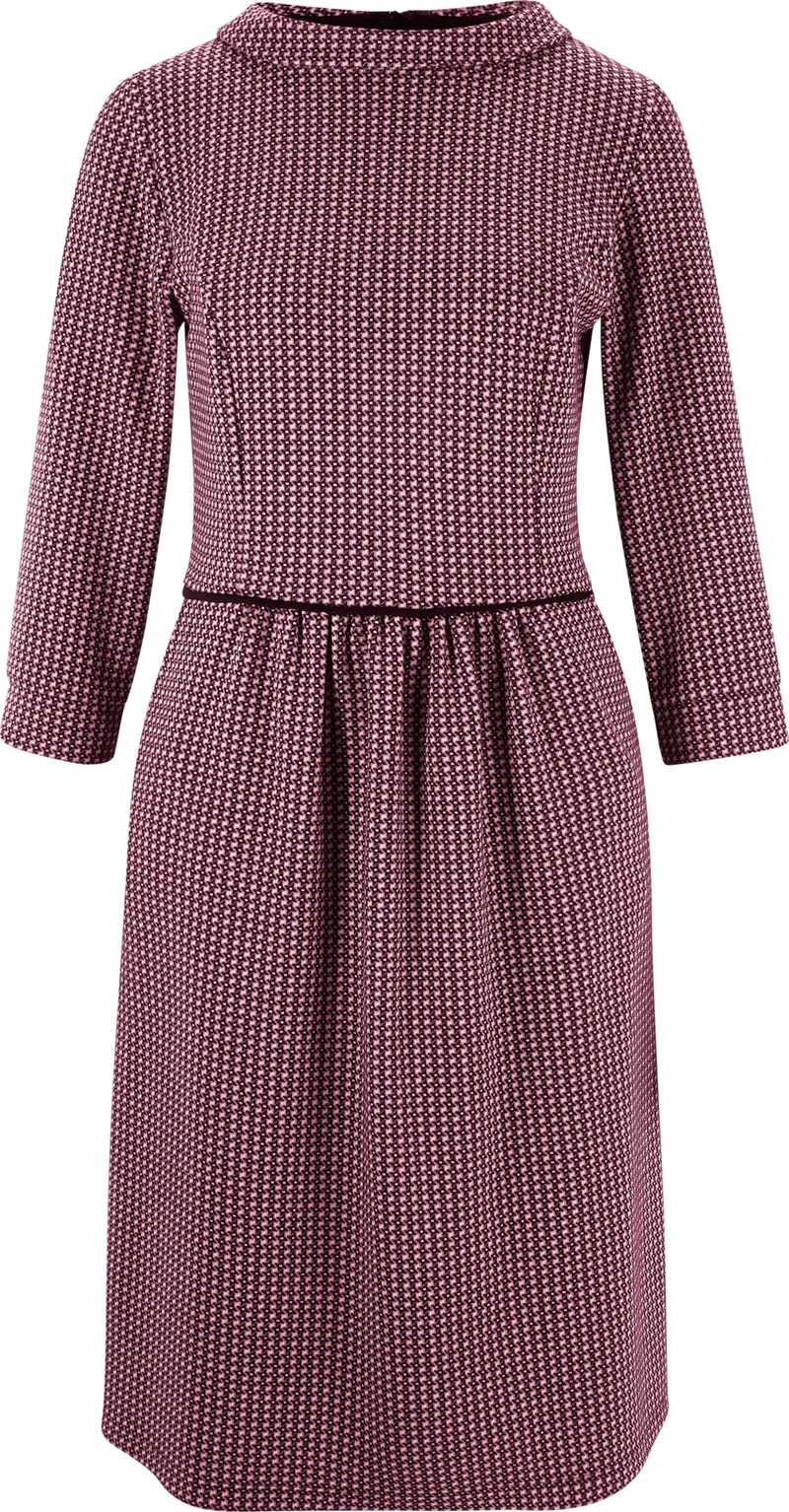 heine Jerseykleid schwarz-altrosa-gemustert, Schwarz-altrosa-gemustert, – Produktbild 3 von 3