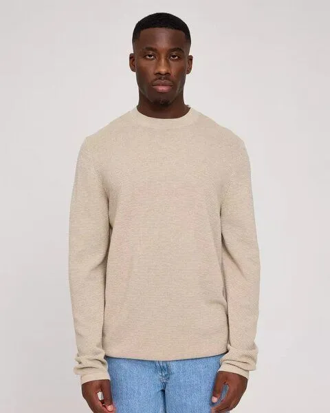 Mazine Mazine Ottoman Knit Pullover für Männer - aus Bio-Baumwolle, Eggshell (beige), – Produktbild 3 von 3