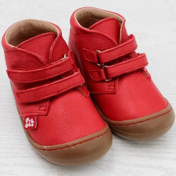 Pololo Pololo Lauflernschuh "Nino" aus pflanzlich gegerbtem Leder, Rot, – Produktbild 1 von 4
