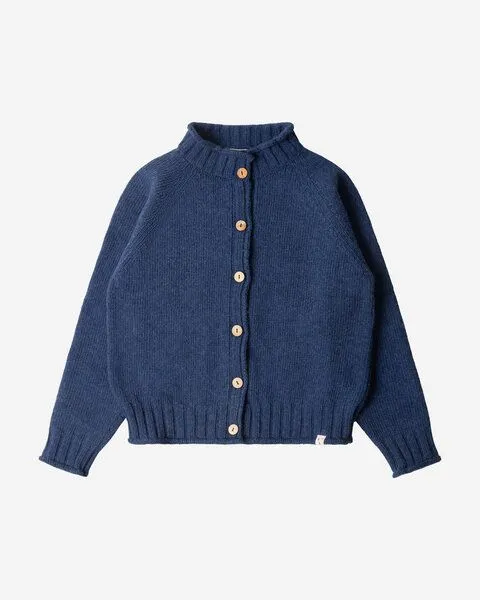 MATONA Matona Strickjacke | Snug Cardigan | aus Wolle und Baumwolle | GOTS-zertifiziert, Blue melange, – Produktbild 3 von 3