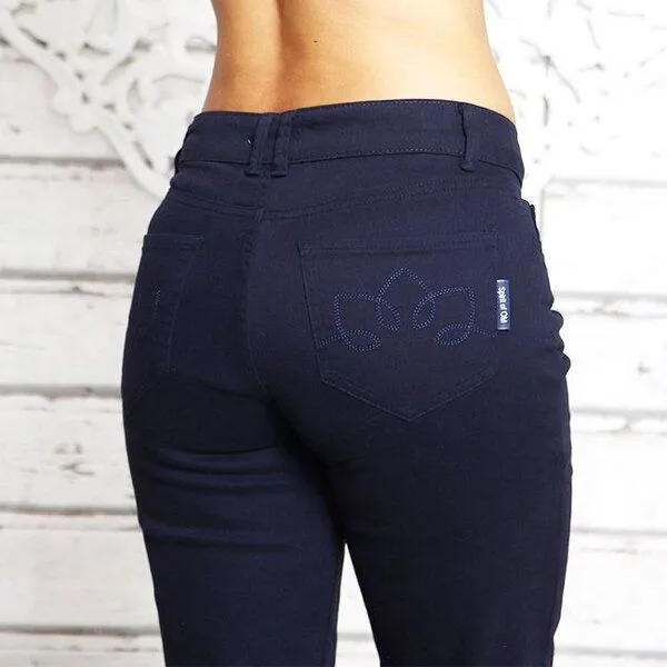 The Spirit of OM The Spirit of OM Jeanshose BIO-Baumwolle, Dunkelblau, – Produktbild 1 von 3
