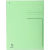 Exacompta 50 Exacompta Aktenmappen "Forever", 3 Klappen, 280 g/m², 245x350 mm für Format Folio, grün – Produktbild 1 von 1