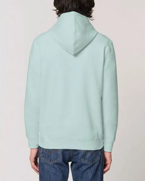 Human Family Human Family Bio Unisex Hoodie - "Drum - Solidarity", Türkisblau (blau), – Produktbild 3 von 4