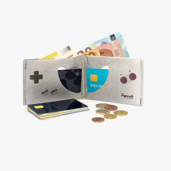 paprcuts paprcuts RFID Portemonnaie, Game boy (grau), – Produktbild 3 von 4