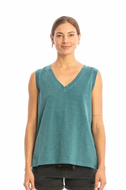 RAVENS VIEW IBIZA RAVENS VIEW IBIZA Damen vegan Top Marea Aqua Green, Teal, – Produktbild 2 von 2