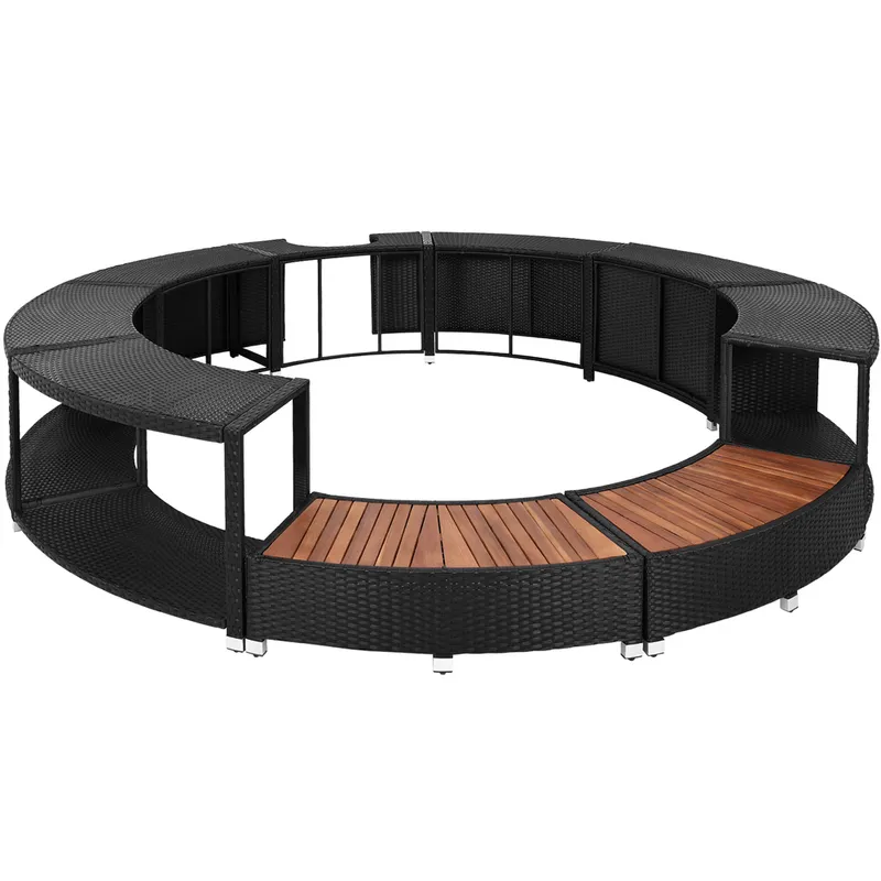 Casaria® Polyrattan Pool Rahmen für LAY-Z-SPA, Schwarz, – Produktbild 2 von 2