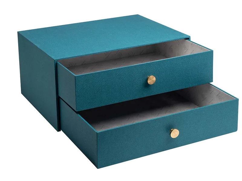Exacompta Exacompta Schubladenbox "Office By Me", 2 Schubladen, 35,5x17x27 cm, DIN A4+, blaugrün – Produktbild 1 von 1