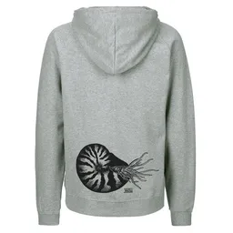 HANDGEDRUCKT HANDGEDRUCKT "Nautilus" Männer Zip Hoody aus reiner Biobaumwolle (kbA) – Produktbild 1 von 1
