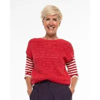 Alma & Lovis Alma & Lovis Pullunder im lockeren Strick aus Organic Cotton | Lace Knit Shirt, Tango (rot), – Produktbild 1 von 1