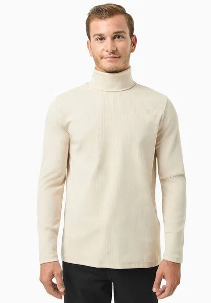 ORGANICATION ORGANICATION Rollkragenpullover aus Bio-Baumwolle, Stone, – Produktbild 1 von 4