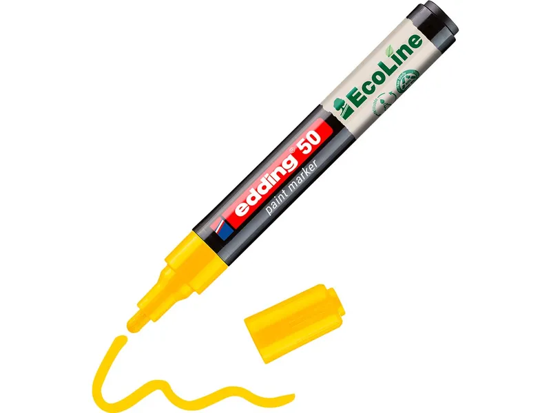 Edding Edding Lackmarker "50 EcoLine" wasserbasiert, Gelb, – Produktbild 2 von 3