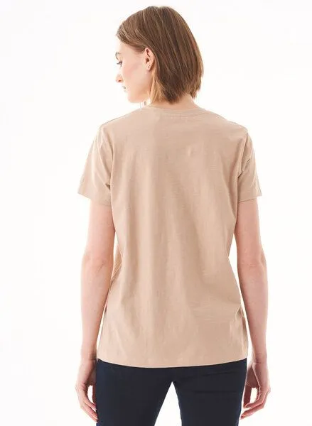 ORGANICATION ORGANICATION Damen Basic T-Shirt aus Bio-Baumwolle, Natur(beige), – Produktbild 4 von 4