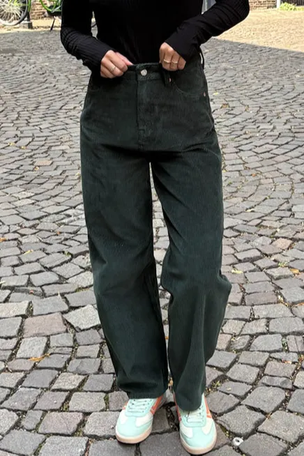Kings Of Indigo Kings of Indigo Damen vegan Hose Leila Dunkelgrün, Dunkelgrün, – Produktbild 2 von 2