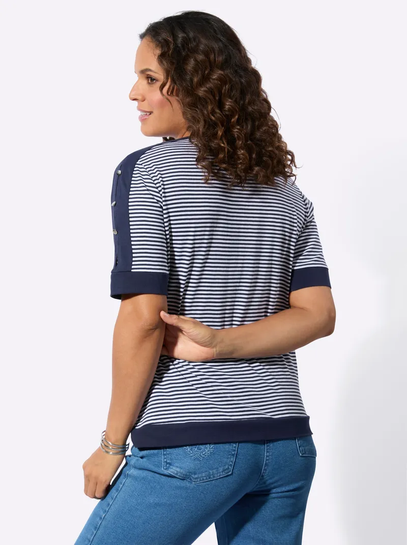 Witt Ringelshirt marine-weiß-geringelt, Marine-weiß-geringelt, – Produktbild 2 von 2
