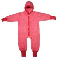Cosilana Cosilana Kleinkinder Fleece Overall kbT Schurwolle Bio Baumwolle, Rot-melange, – Produktbild 1 von 1