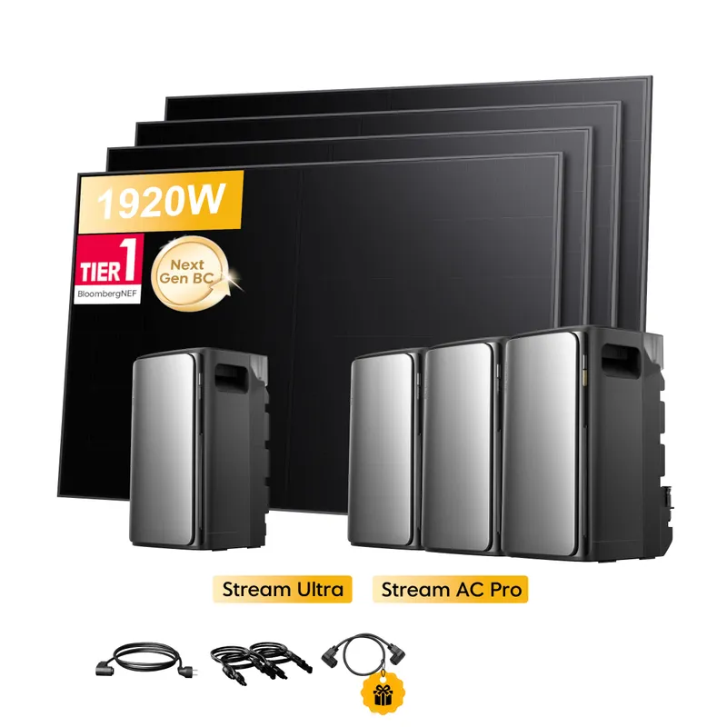 EcoFlow EcoFlow Stream Ultra, All-in-One Speicher für Balkonkraftwerke, mit 4 x 480Wp Sunpro BC Bifazial Full Black Solarmodul, by Powerness - Stream Ultra + 3 x Stream AC Pro | 7680Wh / ohne Zubehör / Selbstabholung – Produktbild 1 von 1